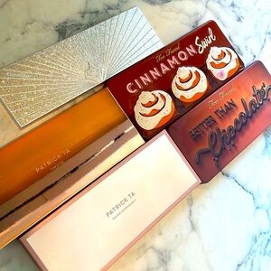 🌹 2 Patrick Ta, 2 Too Faced & Charlotte Tilbury Eyeshadow Palette Bundle 💕